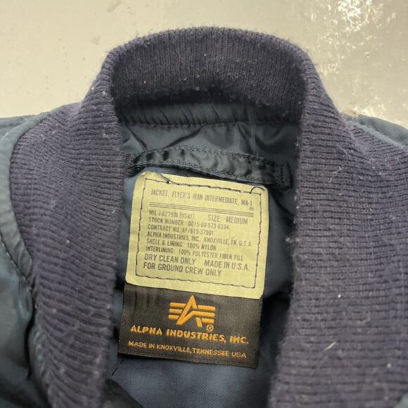 Vintage 90s Paramount Alpha Industries MA-1 Bomber Jacket - Picture 3 of 3